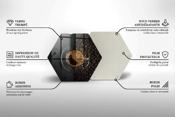 Glas Herdabdeckplatte Kaffee und Bohnen