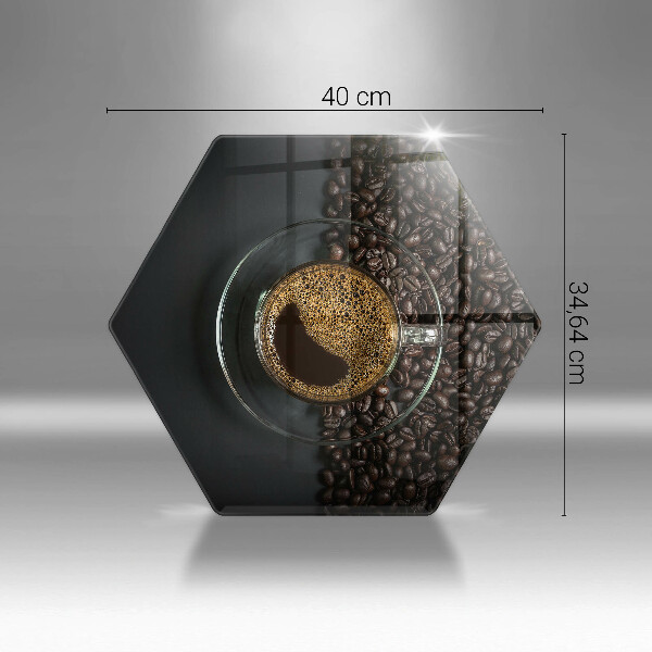 Glas Herdabdeckplatte Kaffee und Bohnen