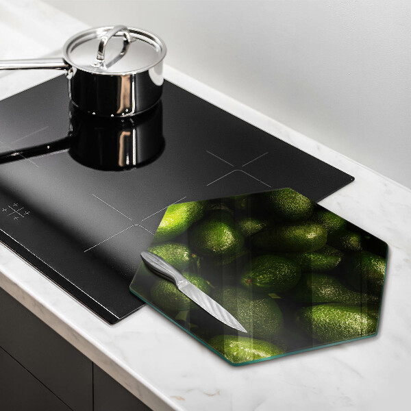 Glas Herdabdeckplatte Avocadofrucht