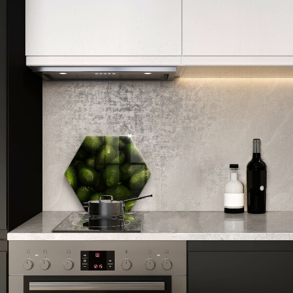 Glas Herdabdeckplatte Avocadofrucht