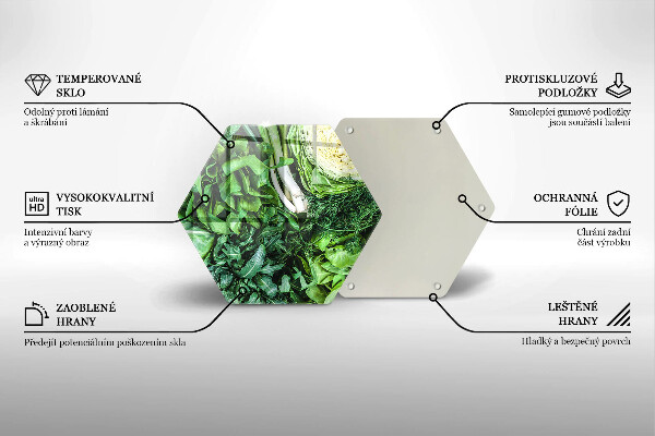 Glas Herdabdeckplatte Grünes Gemüse