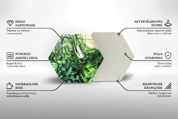 Glas Herdabdeckplatte Grünes Gemüse