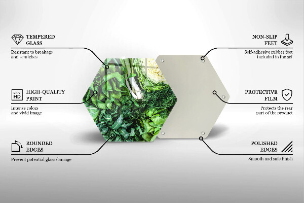 Glas Herdabdeckplatte Grünes Gemüse