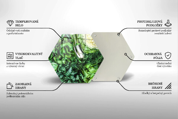 Glas Herdabdeckplatte Grünes Gemüse