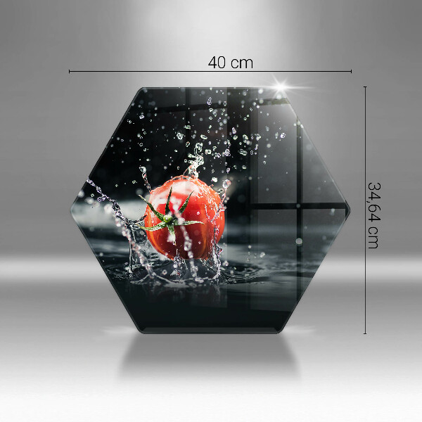 Glas Herdabdeckplatte Tomate in Wasser