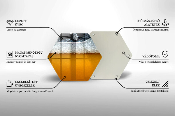 Glas Herdabdeckplatte Bierschaum trinken