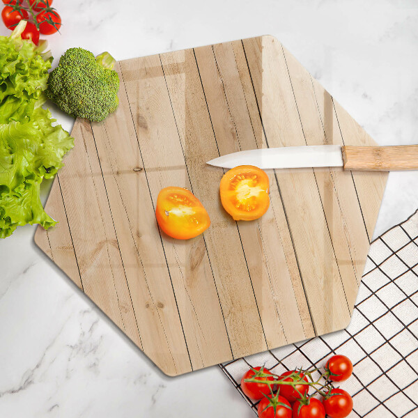 Glas Herdabdeckplatte Zarte Holzbretter