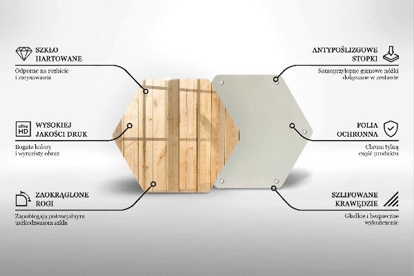 Glas Herdabdeckplatte Zarte Holzbretter