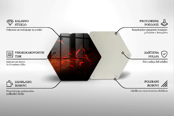 Glas Herdabdeckplatte Scharfe Chilischoten