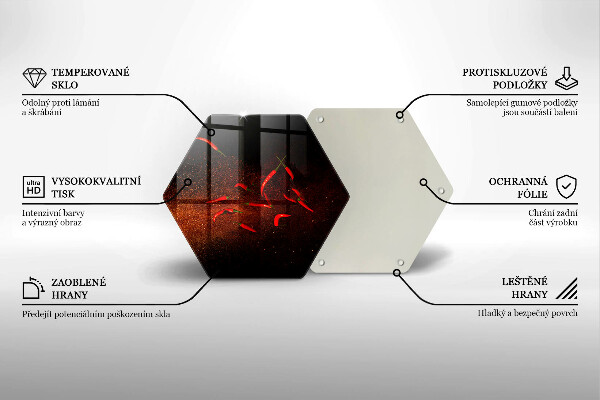 Glas Herdabdeckplatte Scharfe Chilischoten