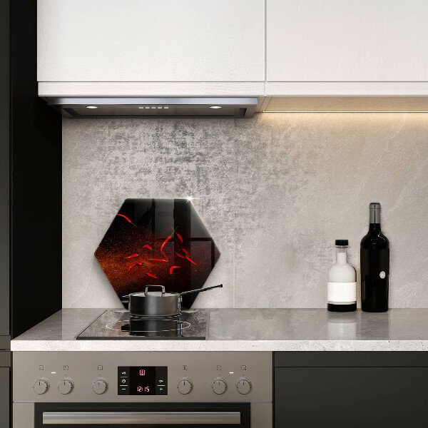 Glas Herdabdeckplatte Scharfe Chilischoten