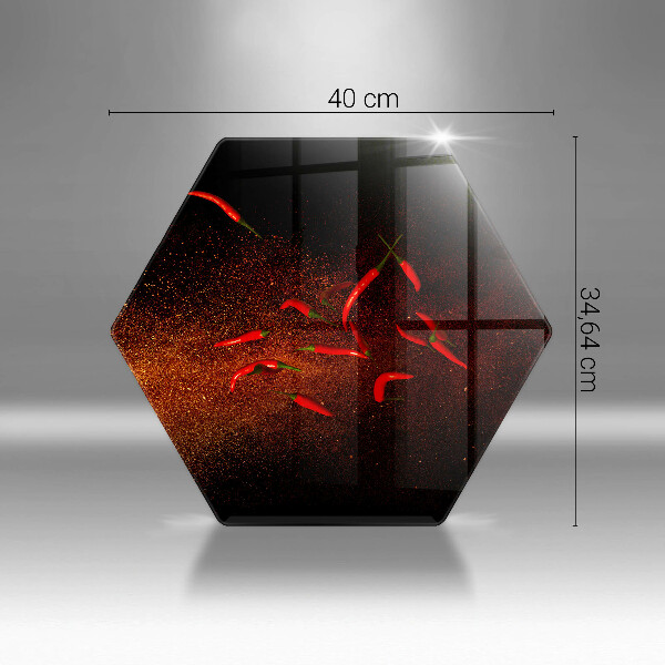 Glas Herdabdeckplatte Scharfe Chilischoten