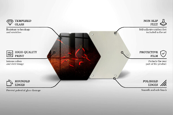 Glas Herdabdeckplatte Scharfe Chilischoten