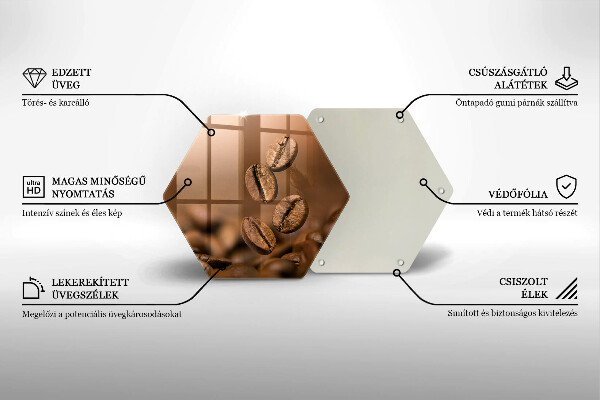Glas Herdabdeckplatte Kaffeebohnen