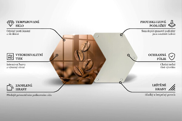 Glas Herdabdeckplatte Kaffeebohnen