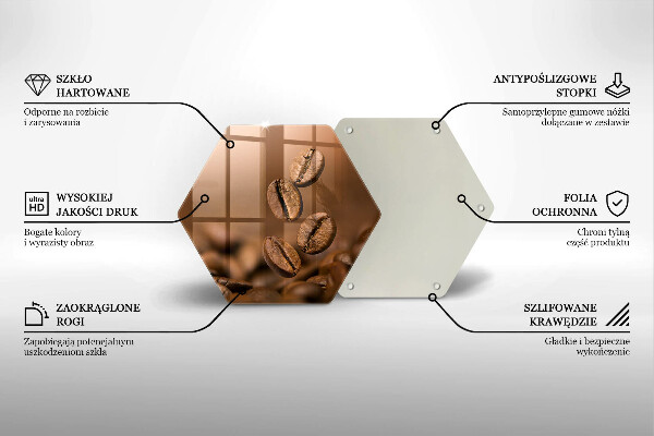Glas Herdabdeckplatte Kaffeebohnen