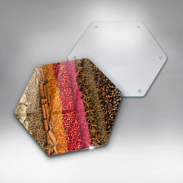 Glas Herdabdeckplatte Bunte Gewürze