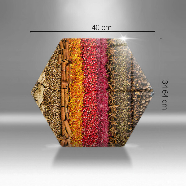 Glas Herdabdeckplatte Bunte Gewürze