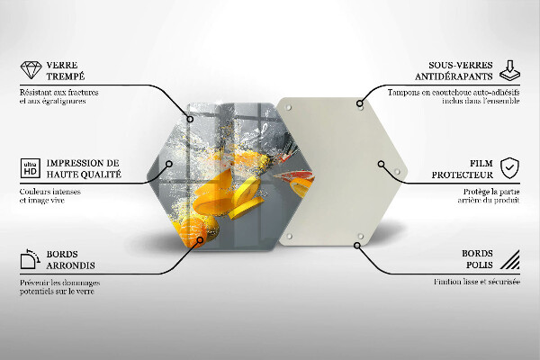 Glas Herdabdeckplatte Zitronen im Wasser