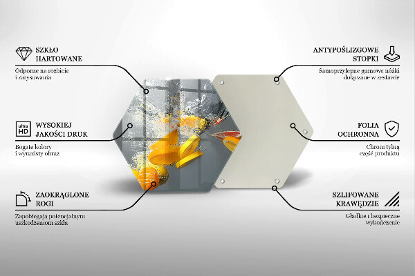 Glas Herdabdeckplatte Zitronen im Wasser