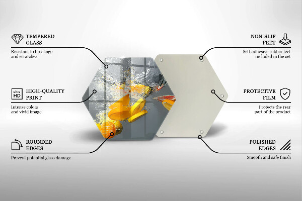 Glas Herdabdeckplatte Zitronen im Wasser