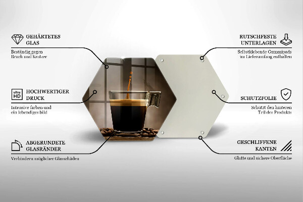 Glas Herdabdeckplatte Glas und Kaffeebohnen