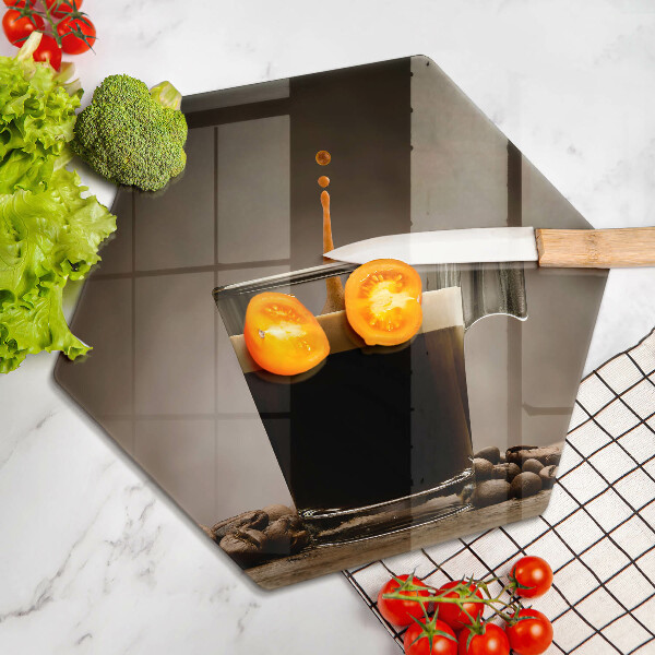 Glas Herdabdeckplatte Glas und Kaffeebohnen