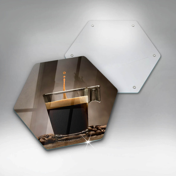 Glas Herdabdeckplatte Glas und Kaffeebohnen