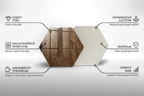 Glas Herdabdeckplatte Holzstruktur