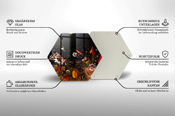 Glas Herdabdeckplatte Scharfe Gewürze