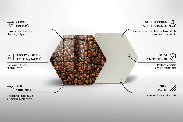 Glas Herdabdeckplatte Kaffeebohnen