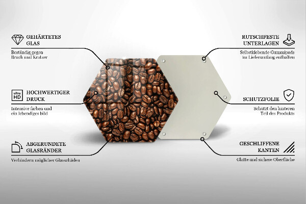 Glas Herdabdeckplatte Kaffeebohnen
