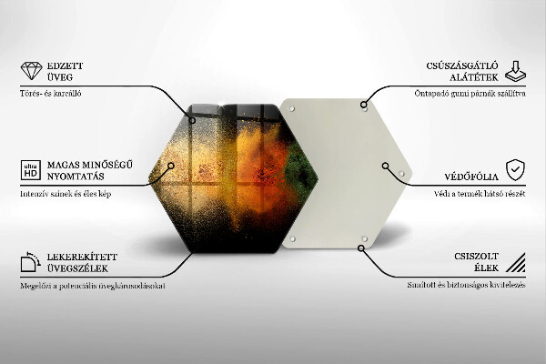 Glas Herdabdeckplatte Bunte Gewürze