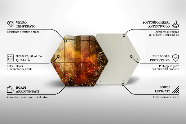Glas Herdabdeckplatte Bunte Gewürze
