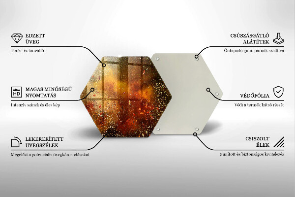 Glas Herdabdeckplatte Bunte Gewürze