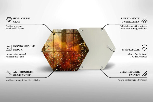 Glas Herdabdeckplatte Bunte Gewürze