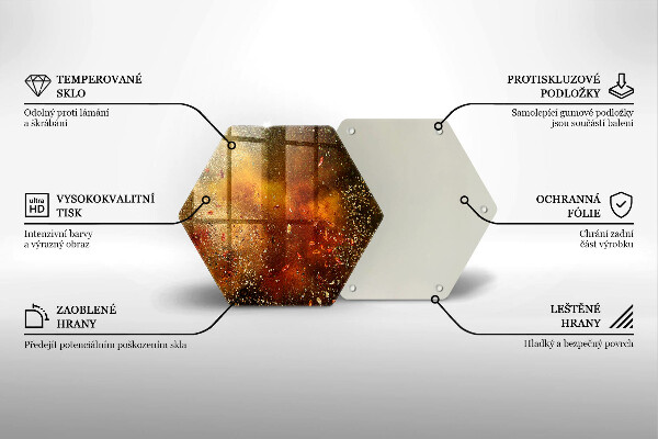Glas Herdabdeckplatte Bunte Gewürze