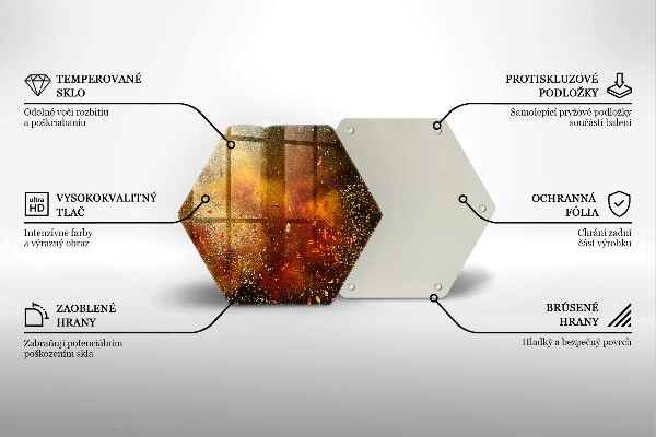 Glas Herdabdeckplatte Bunte Gewürze