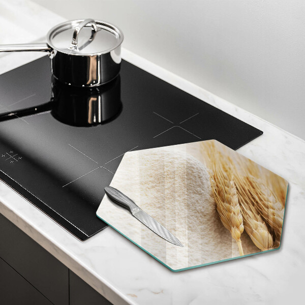 Glas Herdabdeckplatte Mehl und Ähren