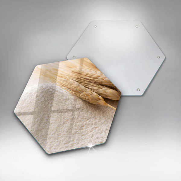 Glas Herdabdeckplatte Mehl und Ähren