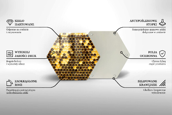 Glas Herdabdeckplatte Bienenwabe