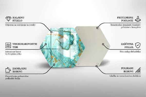 Glas Herdabdeckplatte Blaue Abstraktion