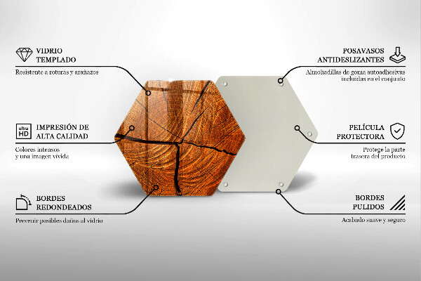 Glas Herdabdeckplatte Holzstammstruktur