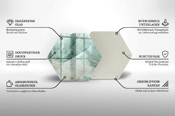 Glas Herdabdeckplatte Steinstruktur
