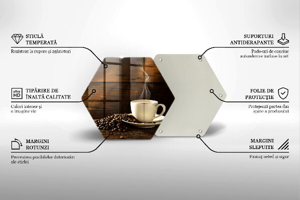 Glas Herdabdeckplatte Kaffeetasse aus Holz