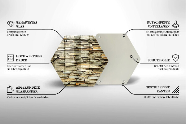Glas Herdabdeckplatte Dekorative Steine