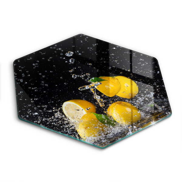 Glas Herdabdeckplatte Saftige Zitronenfrucht