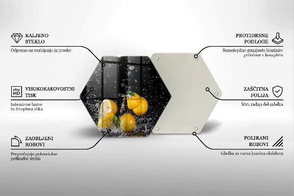 Glas Herdabdeckplatte Saftige Zitronenfrucht
