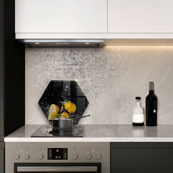 Glas Herdabdeckplatte Saftige Zitronenfrucht