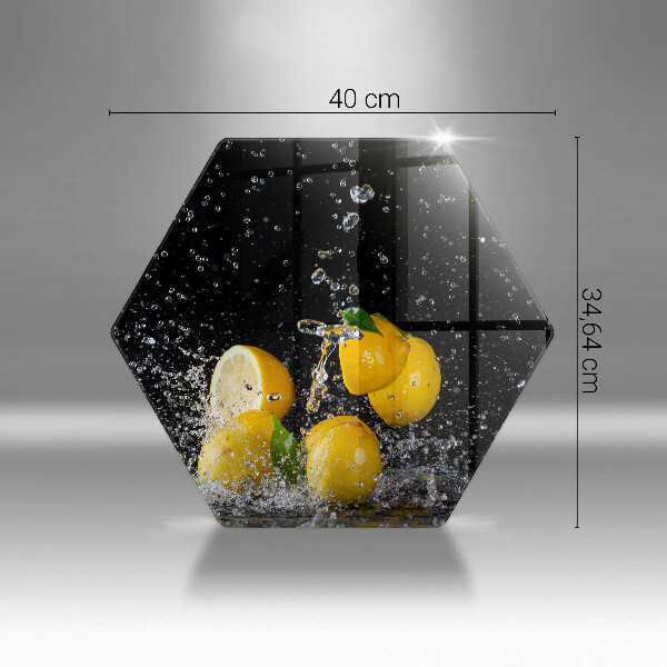 Glas Herdabdeckplatte Saftige Zitronenfrucht